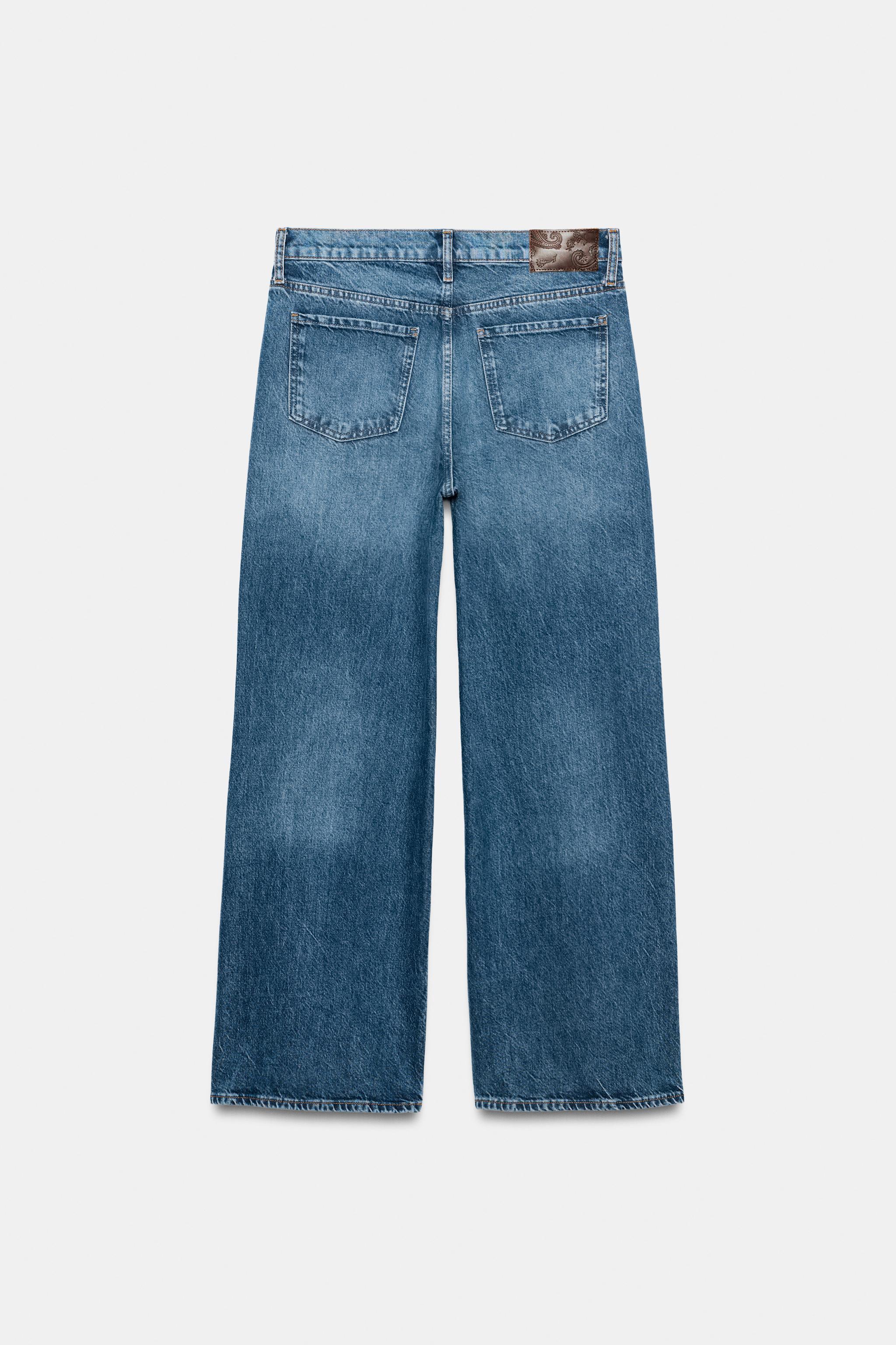 ZW COLLECTION LOW-RISE WIDE LEG JEANS
